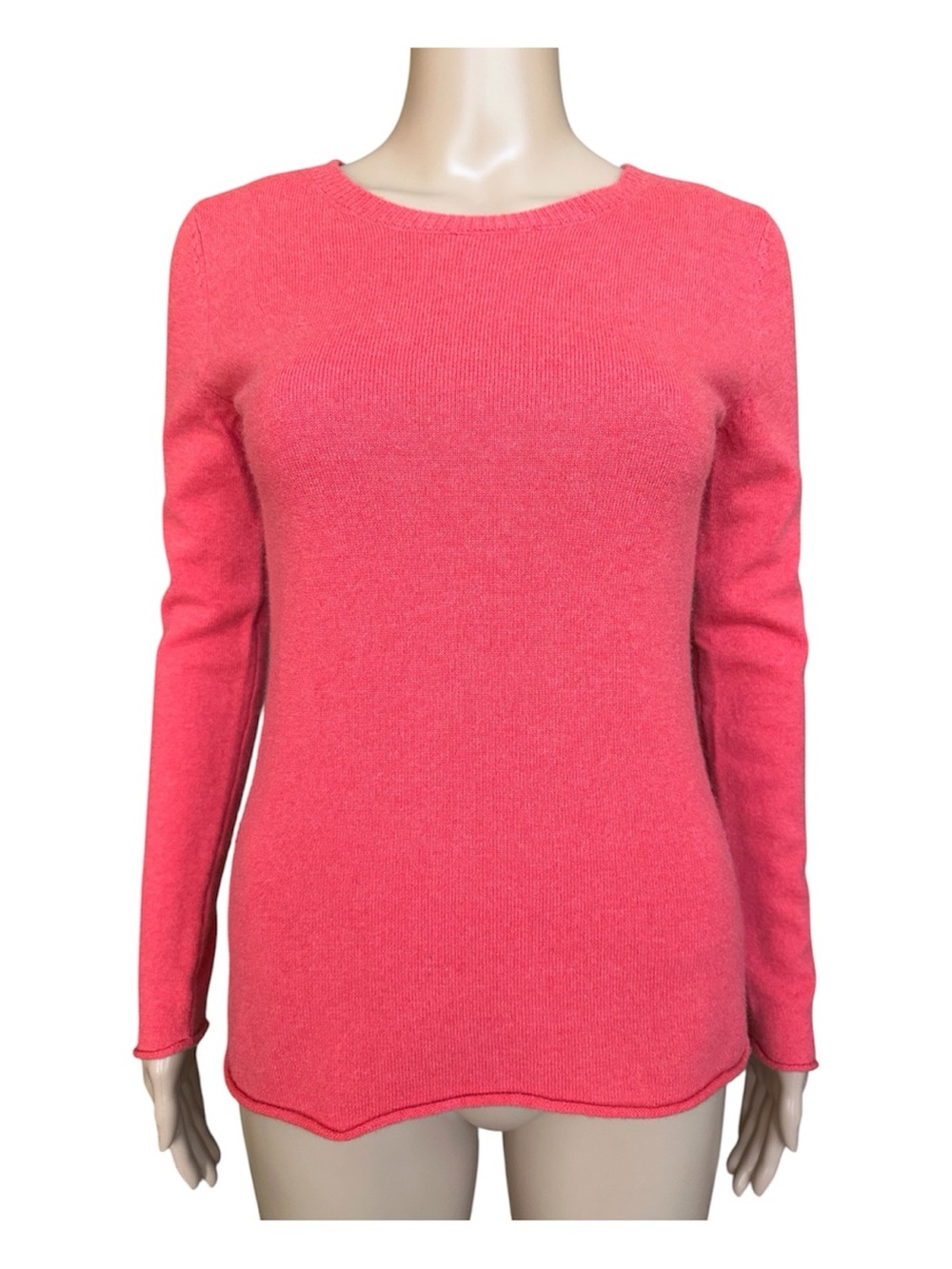 Ply Cashmere Coral Crewneck Long Sleeve Sweater Women's Size XS
